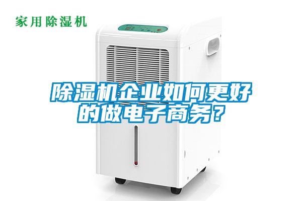 除濕機(jī)企業(yè)如何更好的做電子商務(wù)?