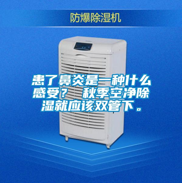 患了鼻炎是一種什么感受？ 秋季空凈除濕就應(yīng)該雙管下。