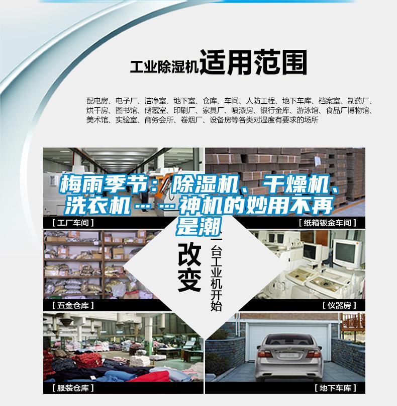梅雨季節：除濕機、干燥機、洗衣機……神機的妙用不再是潮