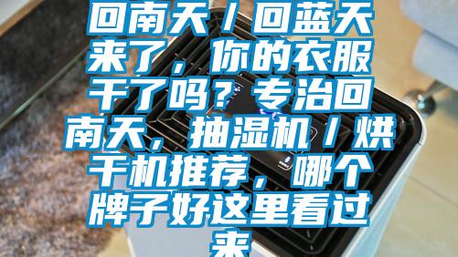 回南天／回藍(lán)天來(lái)了，你的衣服干了嗎？專治回南天，抽濕機(jī)／烘干機(jī)推薦，哪個(gè)牌子好這里看過(guò)來(lái)