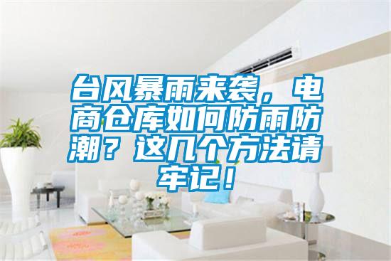 臺風暴雨來襲,電商倉庫如何防雨防潮?這幾個方法請牢記!