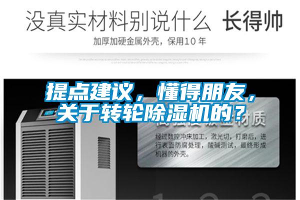 提點(diǎn)建議，懂得朋友，關(guān)于轉(zhuǎn)輪除濕機(jī)的？