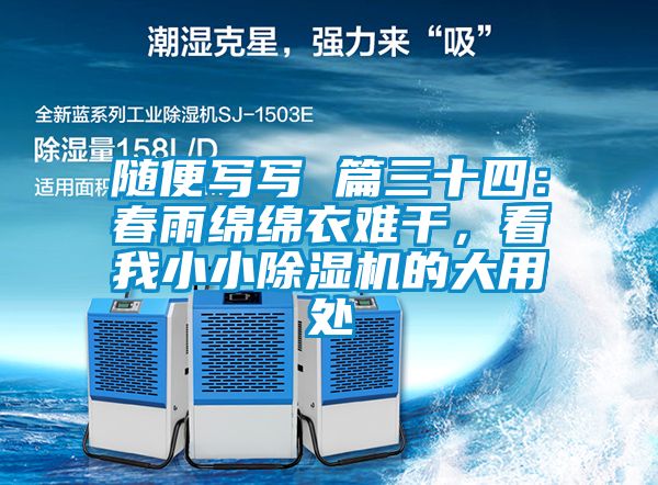 隨便寫寫 篇三十四：春雨綿綿衣難干，看我小小除濕機(jī)的大用處